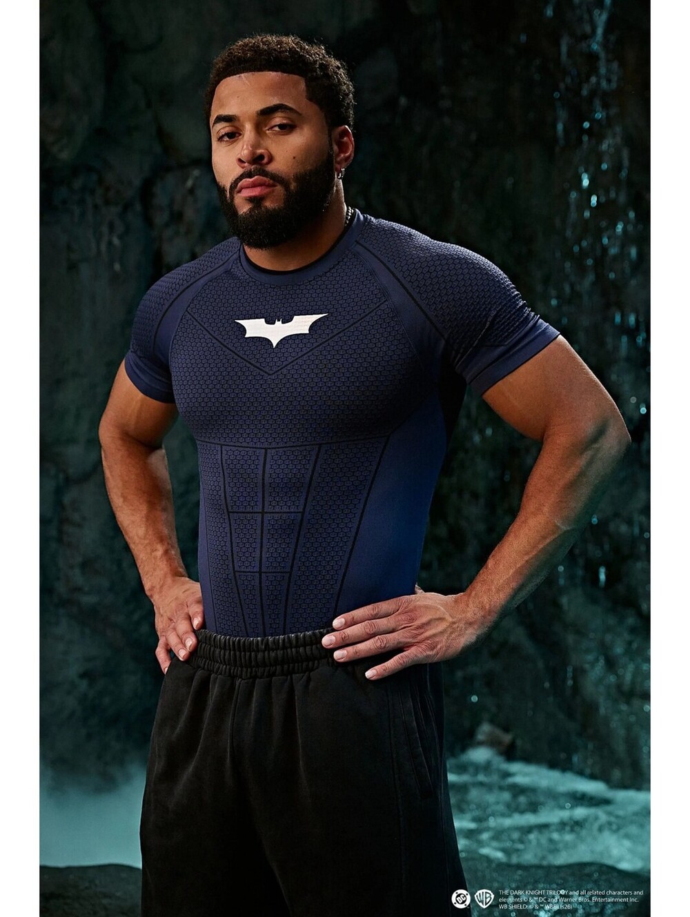 Young LA x  4259 - Batman Compression Tees - Navy (M)